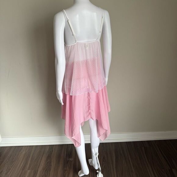 Vintage Lace Slip Top Lingerie With Bow Pink Blush - Picture 9 of 9